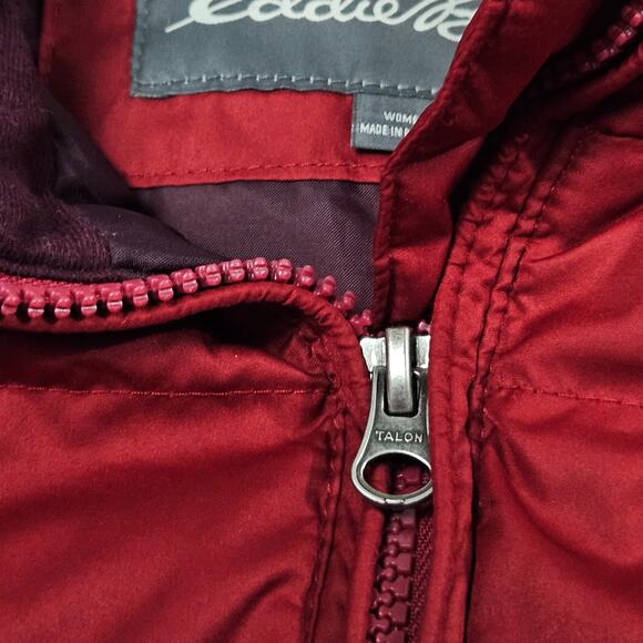 Eddie Bauer EB650 Down Puffer Vest L Red Packable Lightweight Outdoor Jacket - Picture 3 of 10